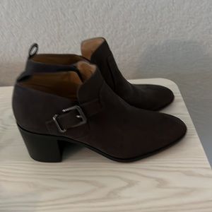 Franco Sarto shoes. Size 10. Dark gray. Looks almost brown. Fabric is suede.